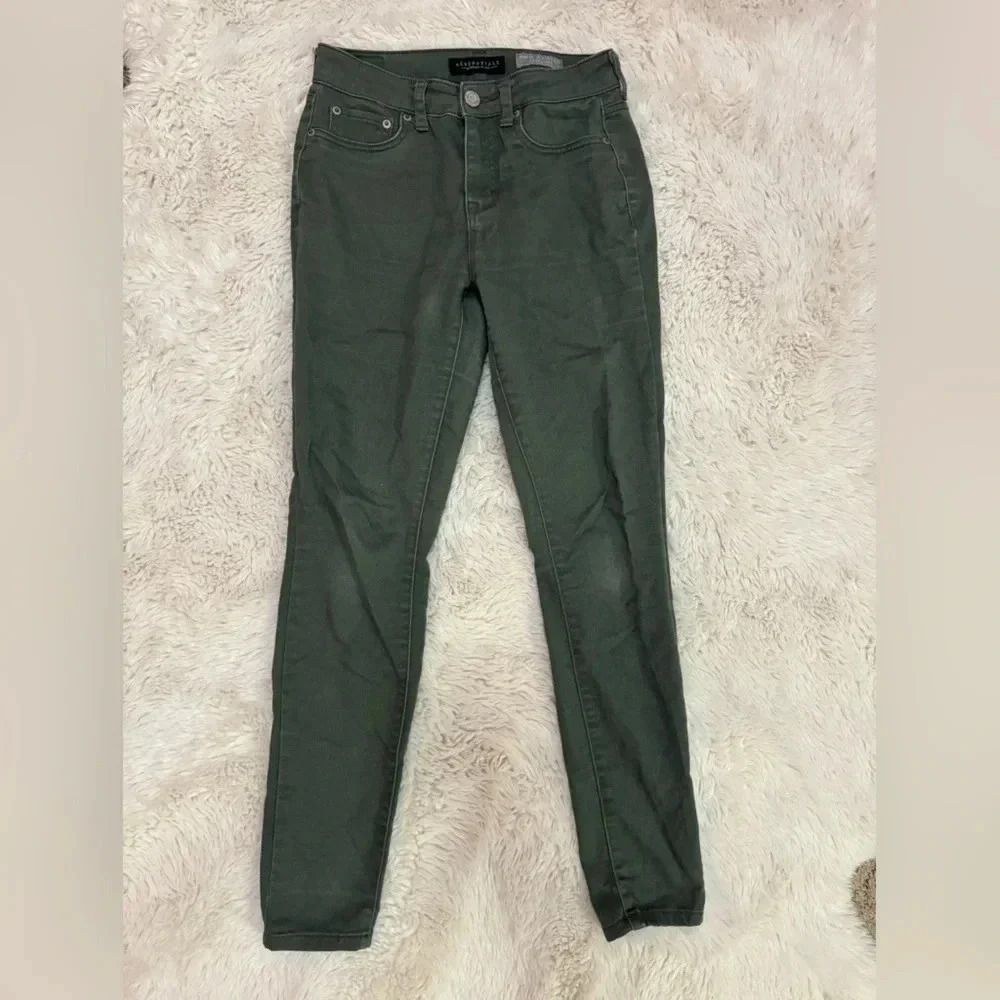 Aeropostale high waisted green jeggings